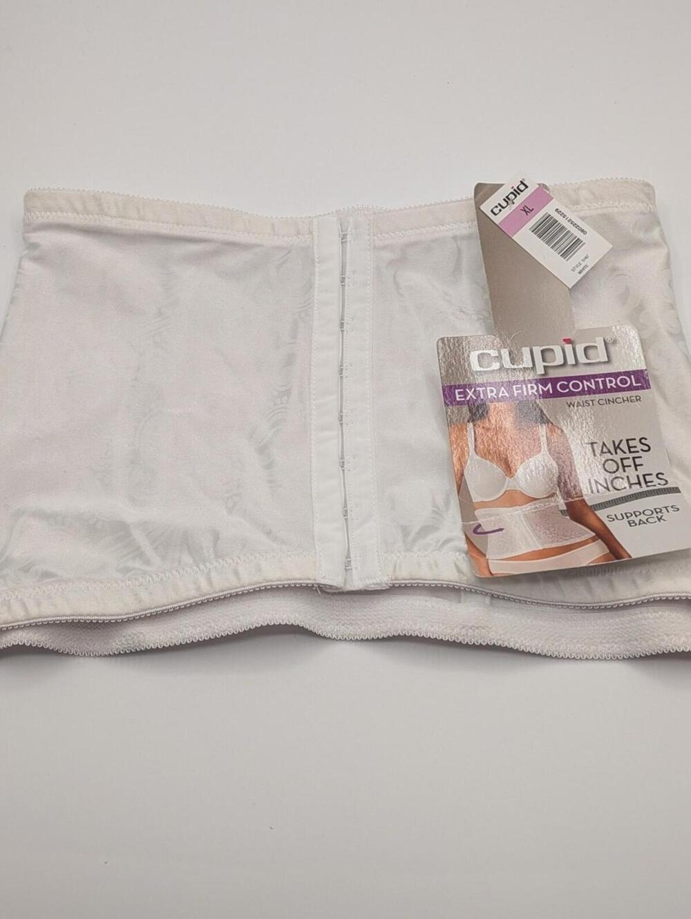 NEW Cupid XL Extra Firm Control Waist Cincher White Floral Jacquard Style 5167